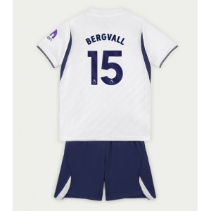 Tottenham Hotspur Lucas Bergvall #15 Jalkapallovaatteet Lasten Kotipeliasu 2026-27 Lyhythihainen (+ Lyhyet housut)